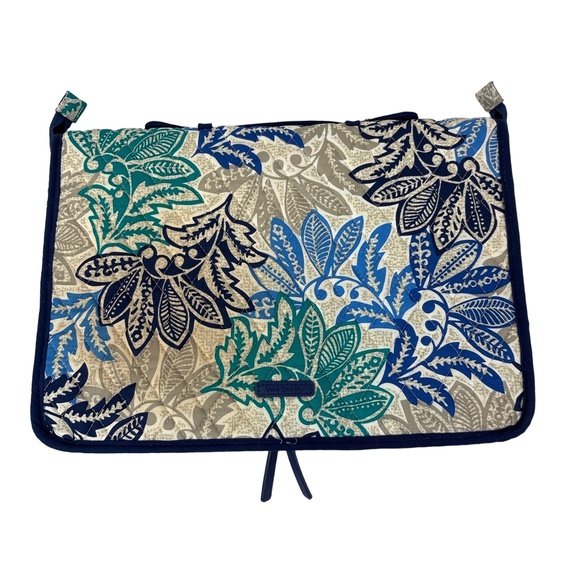 Vera Bradley Blue Floral Hanging Travel Organizer Bag Makeup Toiletries Vacay - Picture 4 of 8
